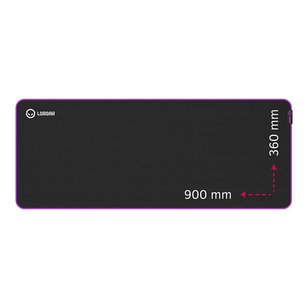 LORGAR Podloga za miš Main 319 Speed, Gaming, Black/Purple