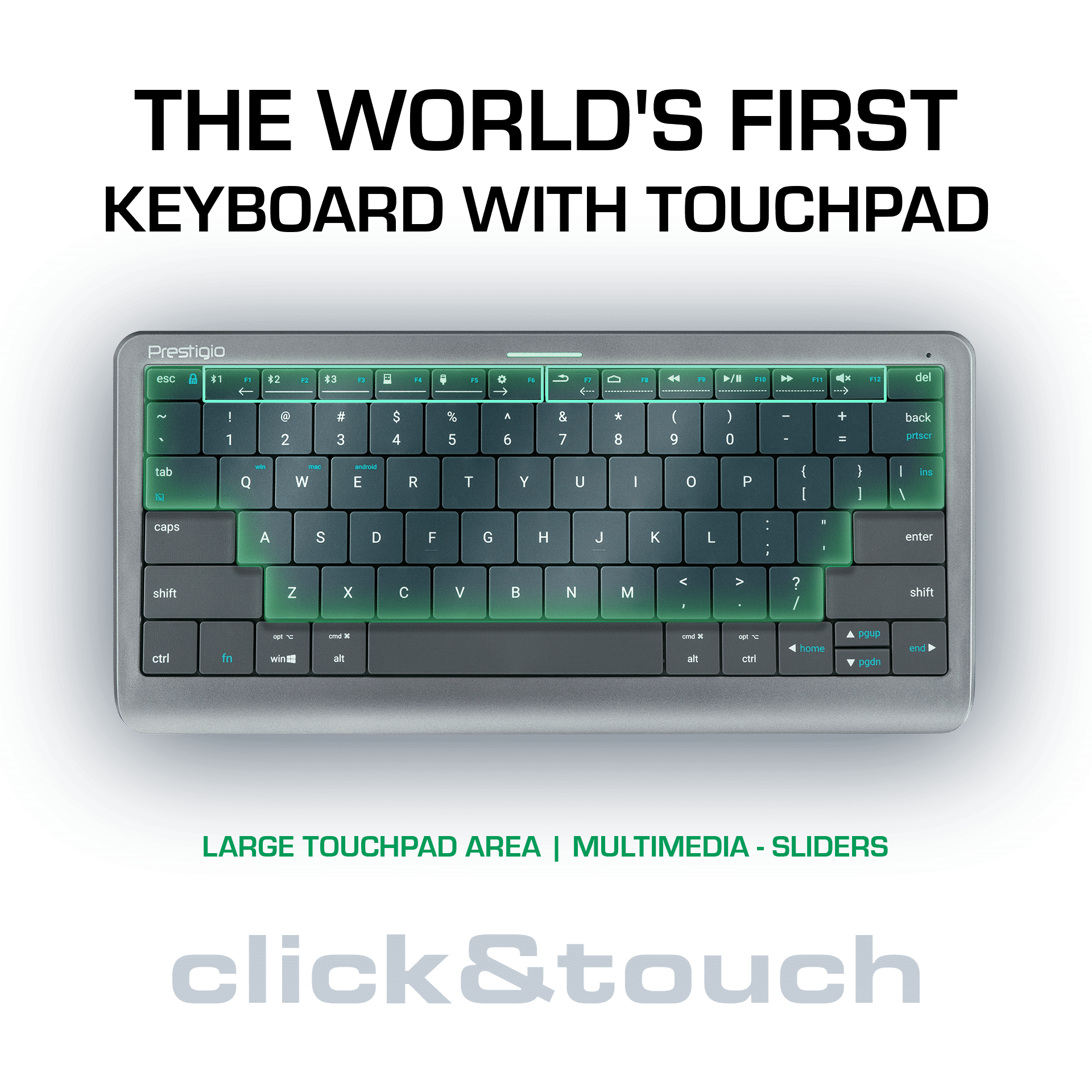 The world's first keyboard with touchpad
