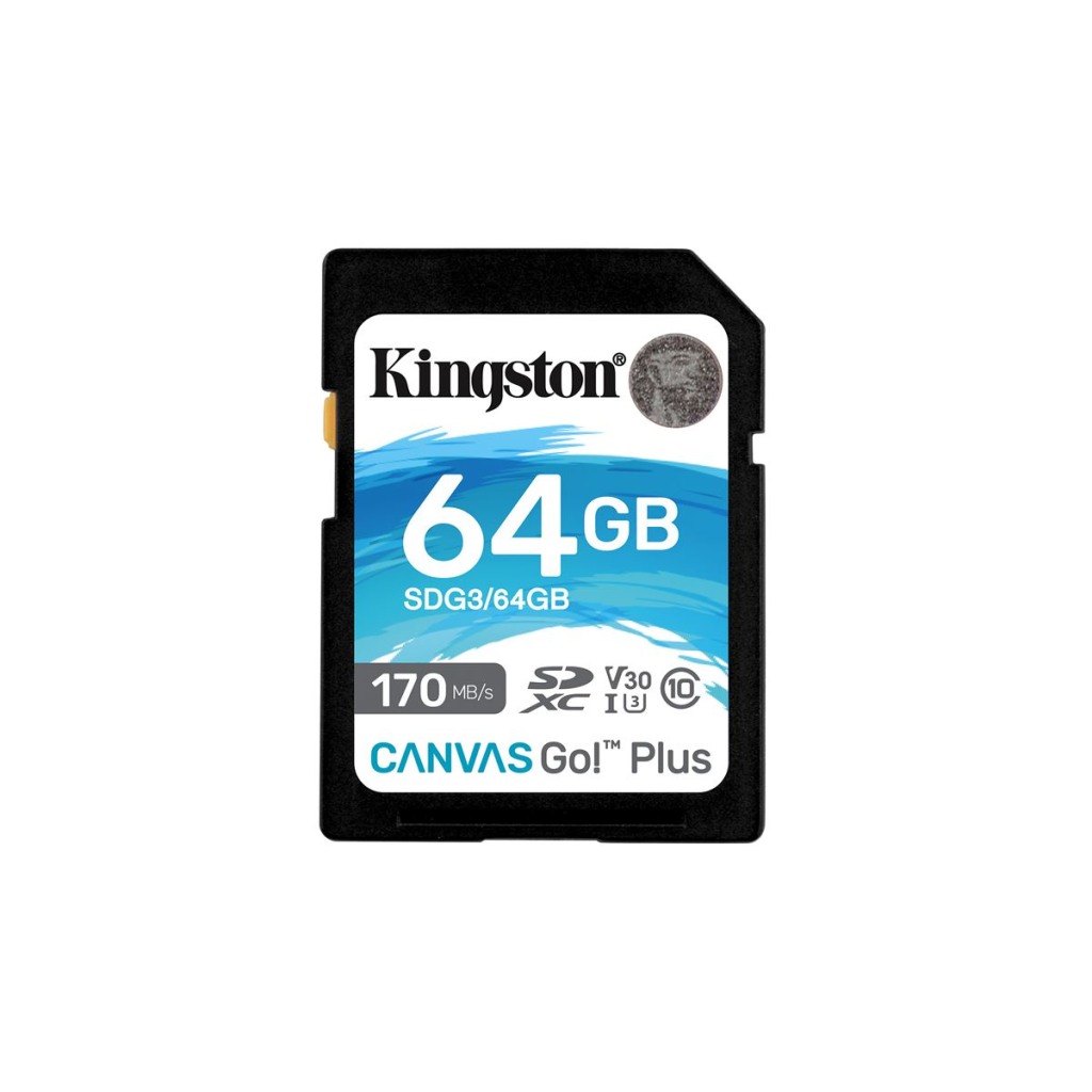 Kingston SD 64GB CanvasGoPlusSDXC,r/w:170/70MB/s