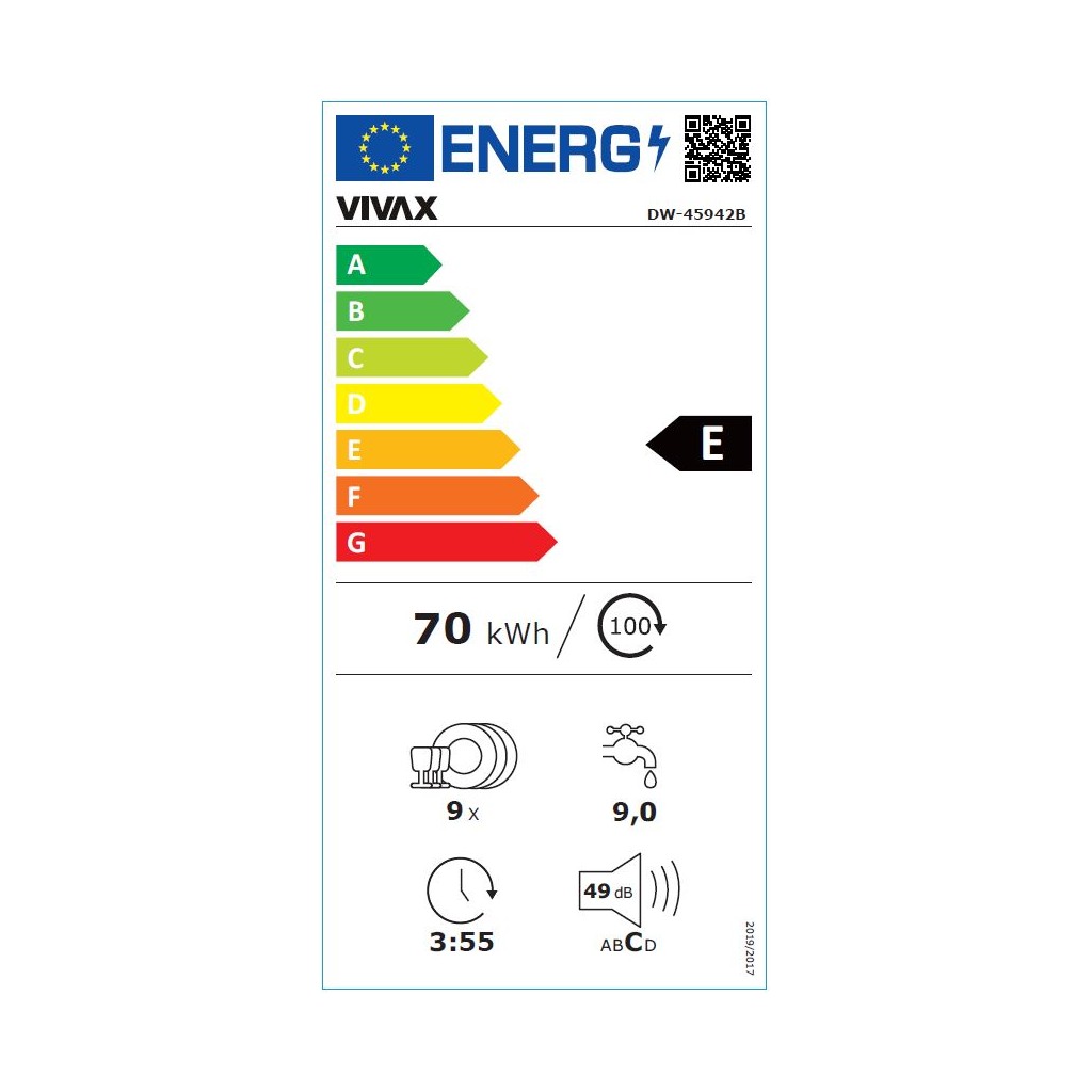 VIVAX HOME samostojeća perilica posuđa DW-45942B