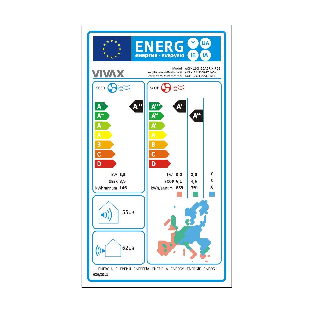 VIVAX COOL, ACP-12CH35AERI+ R32