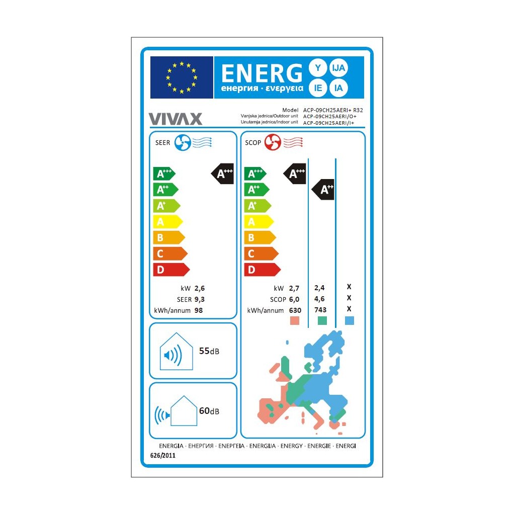 VIVAX COOL, ACP-09CH25AERI+ R32