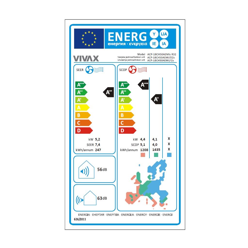 VIVAX COOL, ACP-18CH50AEMIs R32