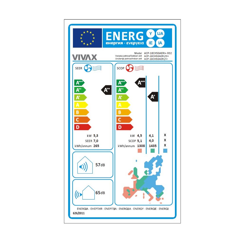 VIVAX COOL, klima uređaji, ACP-18CH50AERI+ R32