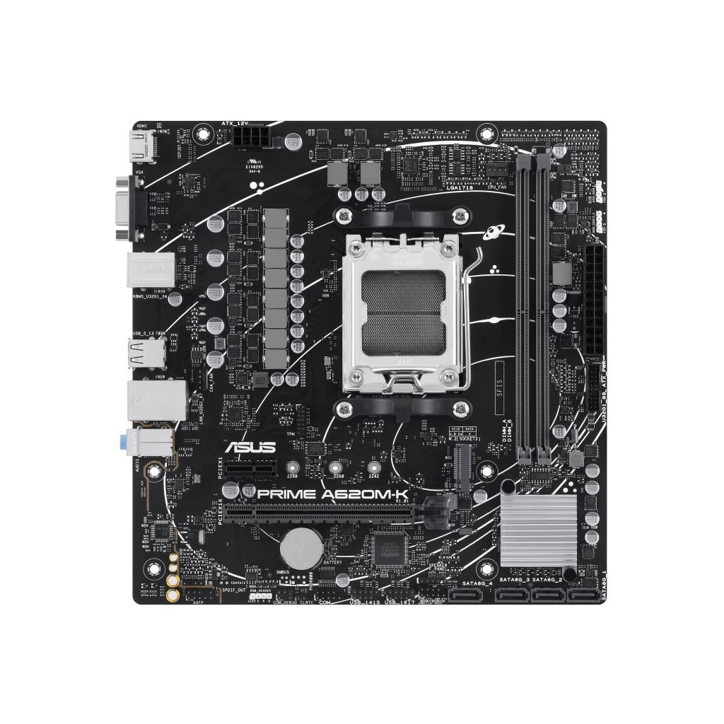 MBO AM5 AS PRIME A620M-K - AMD AM5 Platforma, PCIe 5.0, DDR5, HDMI 2.1