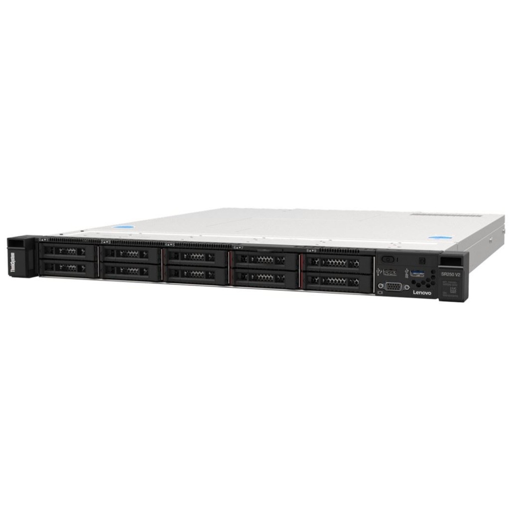 Lenovo ThinkSystem SR250 v2. 1U Rack; 1x Xeon E-2378 8C 65W 2.6GHz; 1x 32GB 3200MHz