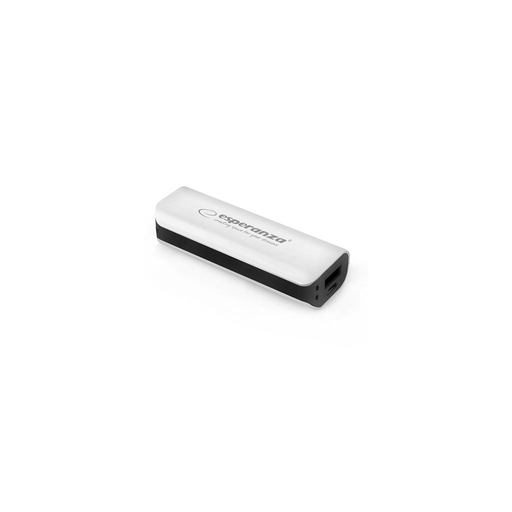 PowerBank ESPERANZA JOULE, 2200mAh, WHITE/BLACK, EMP103WK