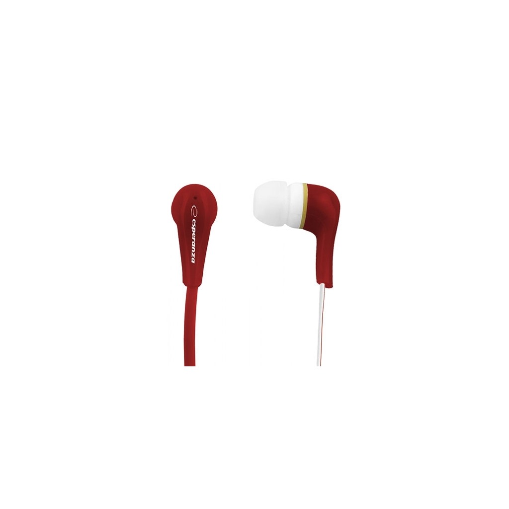 Slušalice ESPERANZA LOLLIPOP In-Ear, Noise dampening + Amplified BASS, red, EH146R - Image 2