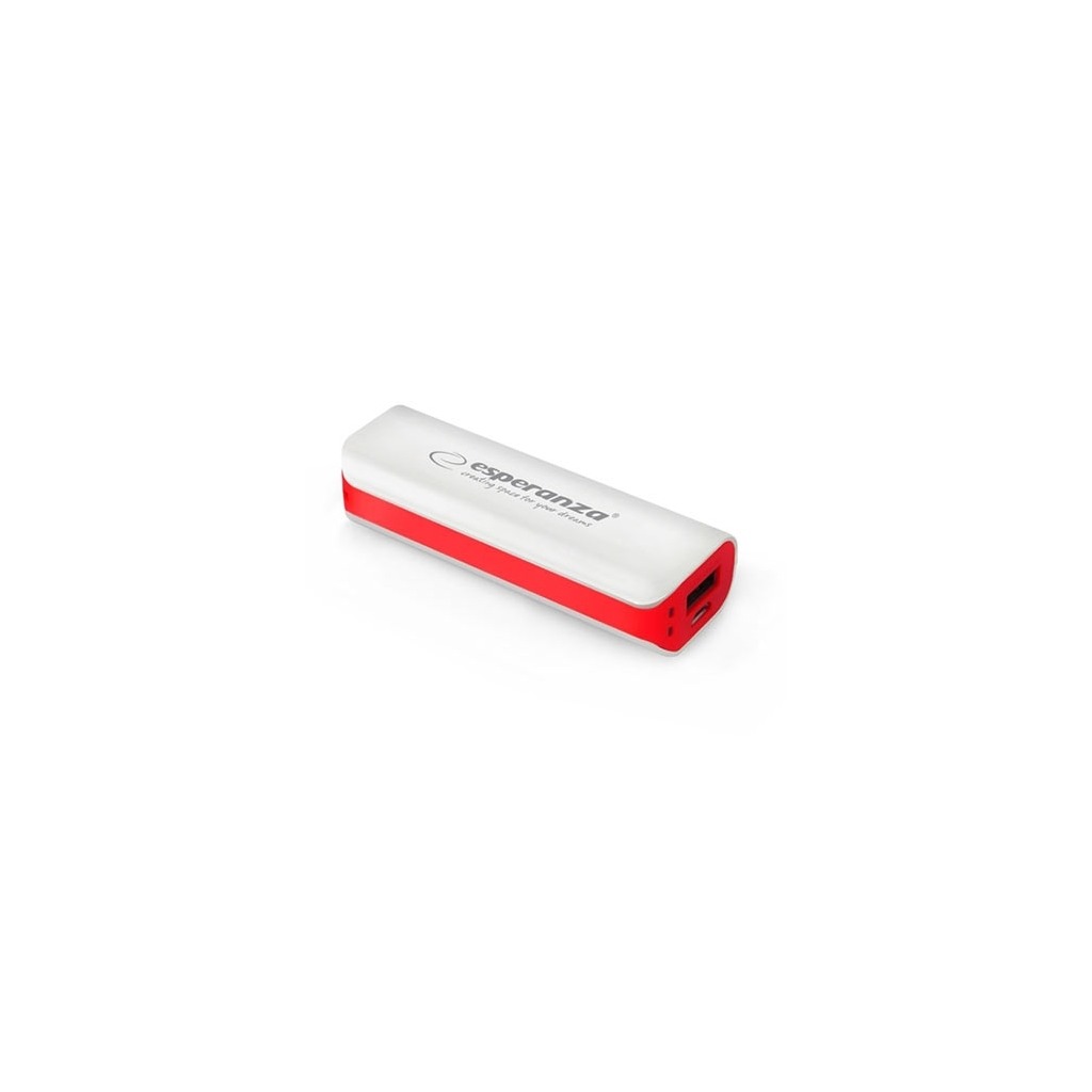 PowerBank ESPERANZA JOULE, 2200mAh, WHITE/RED, EMP103WR