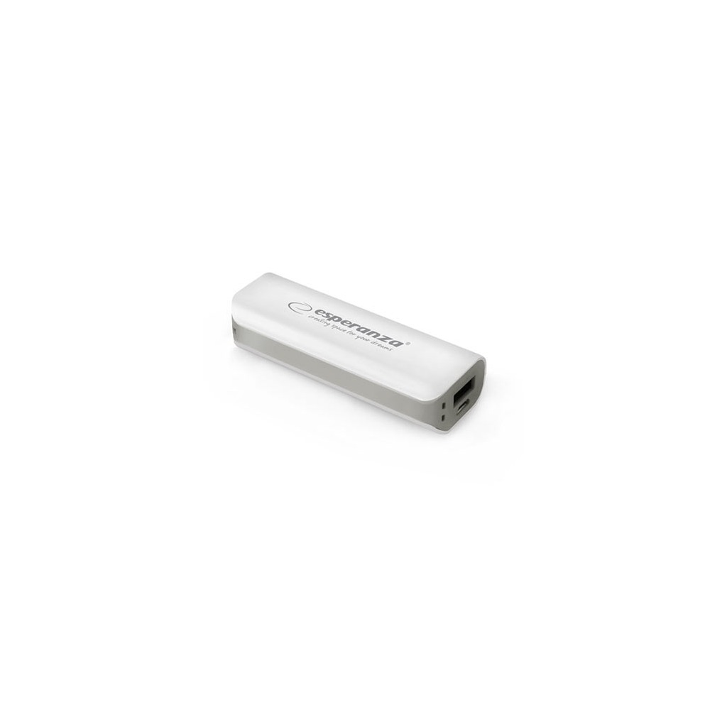 PowerBank ESPERANZA JOULE, 2200mAh, WHITE/GREY, EMP103WE