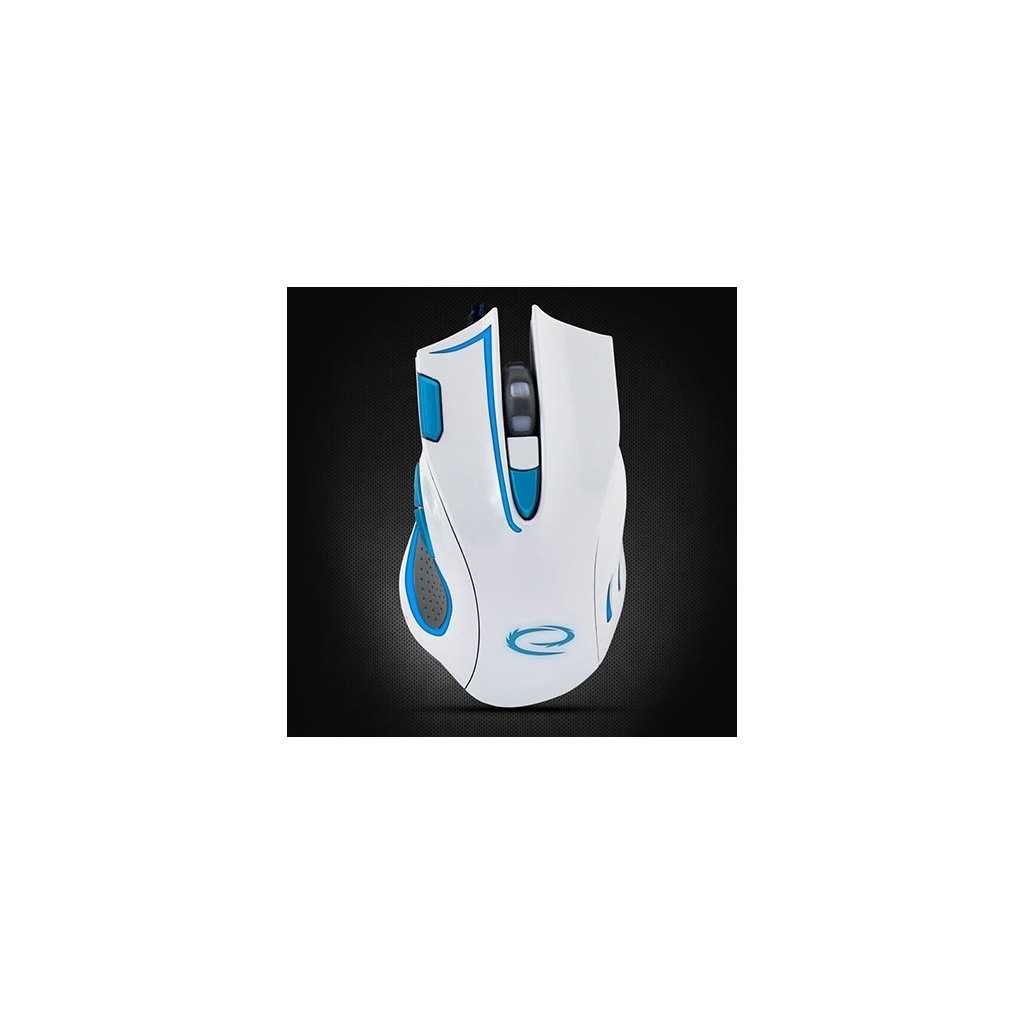 Miš ESPERANZA GAMING HAWK 7D MX401, WHITE-BLUE, 2400dpi, double-click, ergonomic, EGM401WB