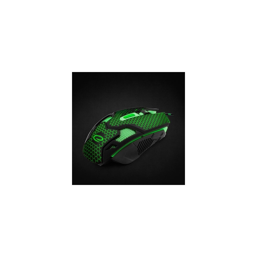 Miš ESPERANZA GAMING COBRA 6D MX207, 2400dpi, GREEN, ergonomic, EGM207G