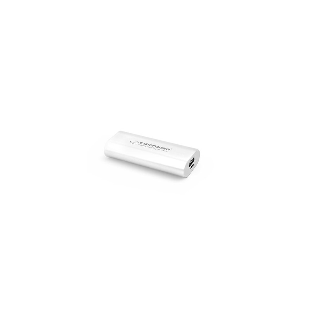 PowerBank ESPERANZA HADRON, 4400mAh, WHITE, EMP105W