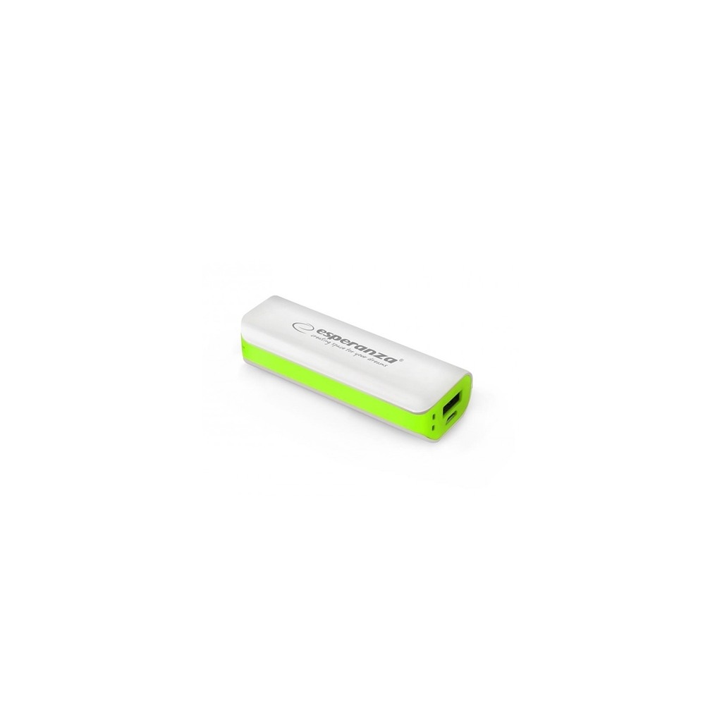 PowerBank ESPERANZA JOULE, 2200mAh, WHITE/GREEN, EMP103WG