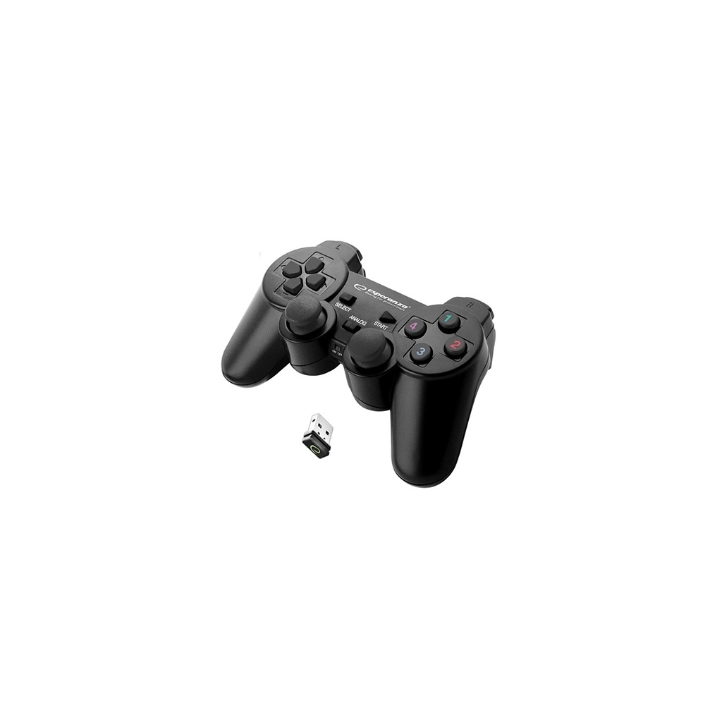 Game Pad ESPERANZA GLADIATOR, vibration, PS3/PC, wireless, black, EGG108K