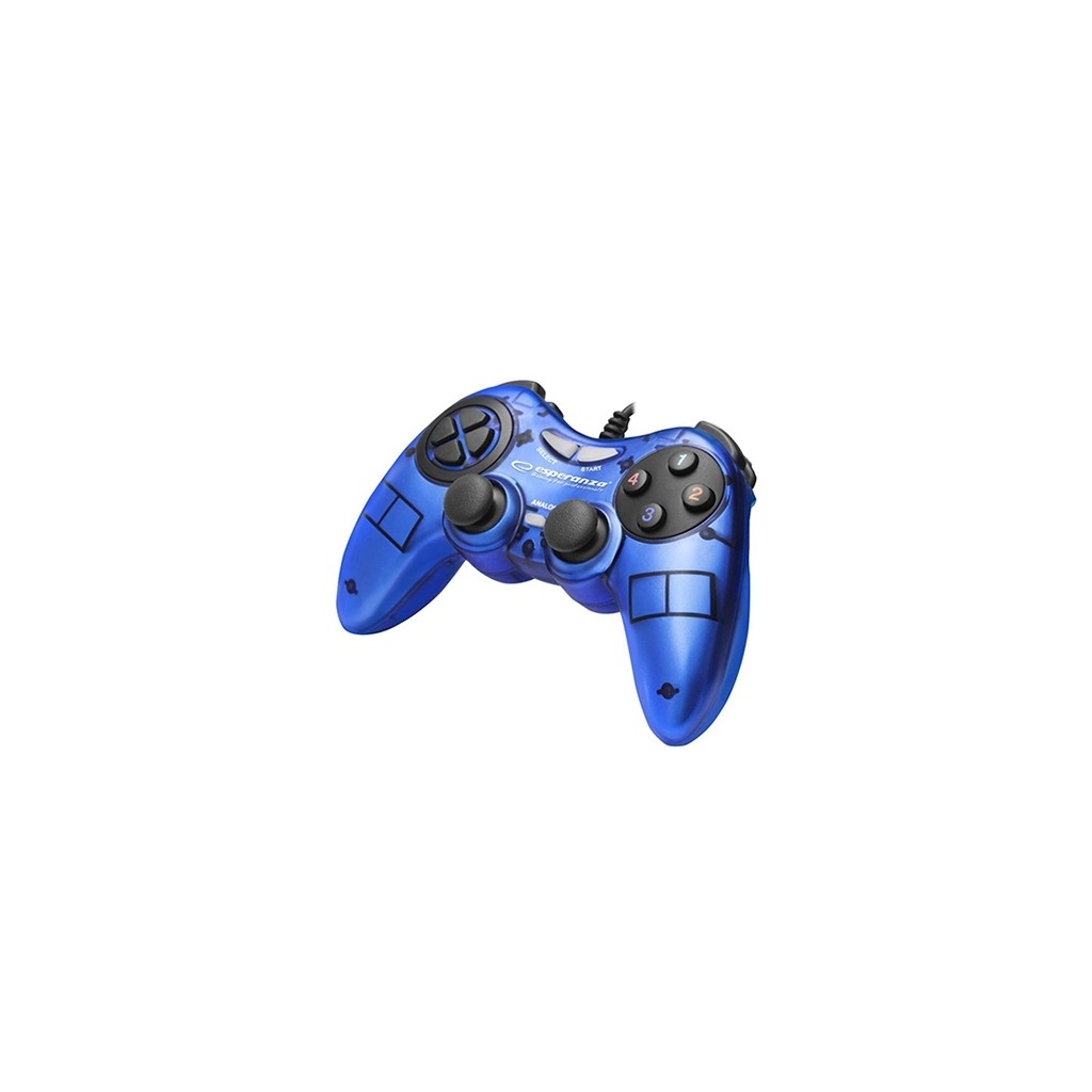 Game Pad ESPERANZA FIGHTER, vibration, PC, USB, blue, EGG105B