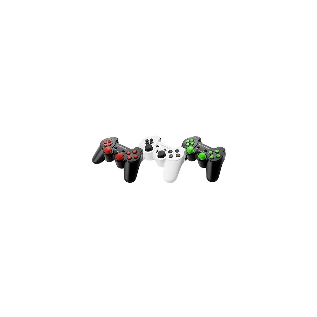 Game Pad ESPERANZA WARRIOR, vibration, PC, USB, black/green, EGG102G - Image 3