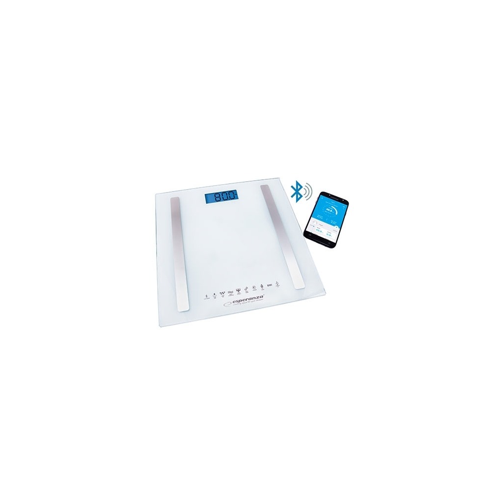 Kućna vaga ESPERANZA 8in1 bluetooth scale BESTFIT white, EBS016W - Image 3