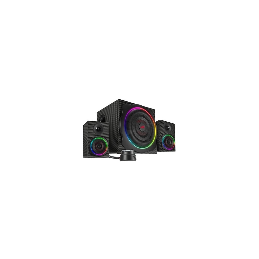 Zvučnici 2.1  SPEEDLINK GRAVITY CARBON RGB 2.1 Subwoofer System, black, SL-830100-BK