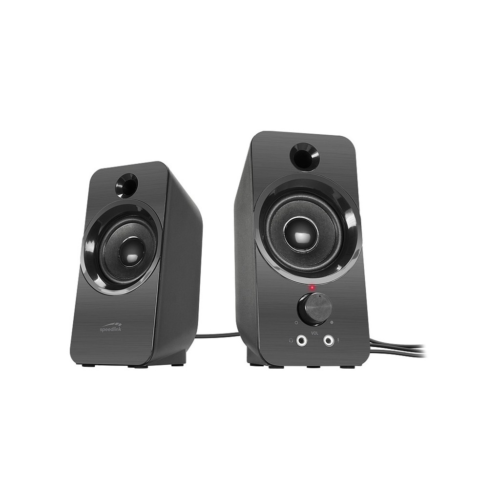 Zvučnici 2.0 SPEEDLINK DAROC Stereo Speaker, black, SL-810005-BK