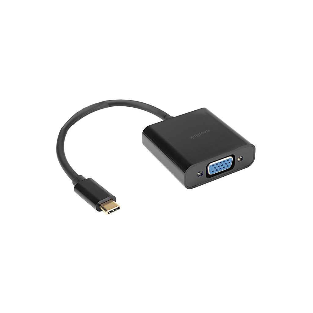 USB adapter kabl Type-C  to VGA, SPEEDLINK USB-C to VGA Adapter HQ, SL-180018-BK