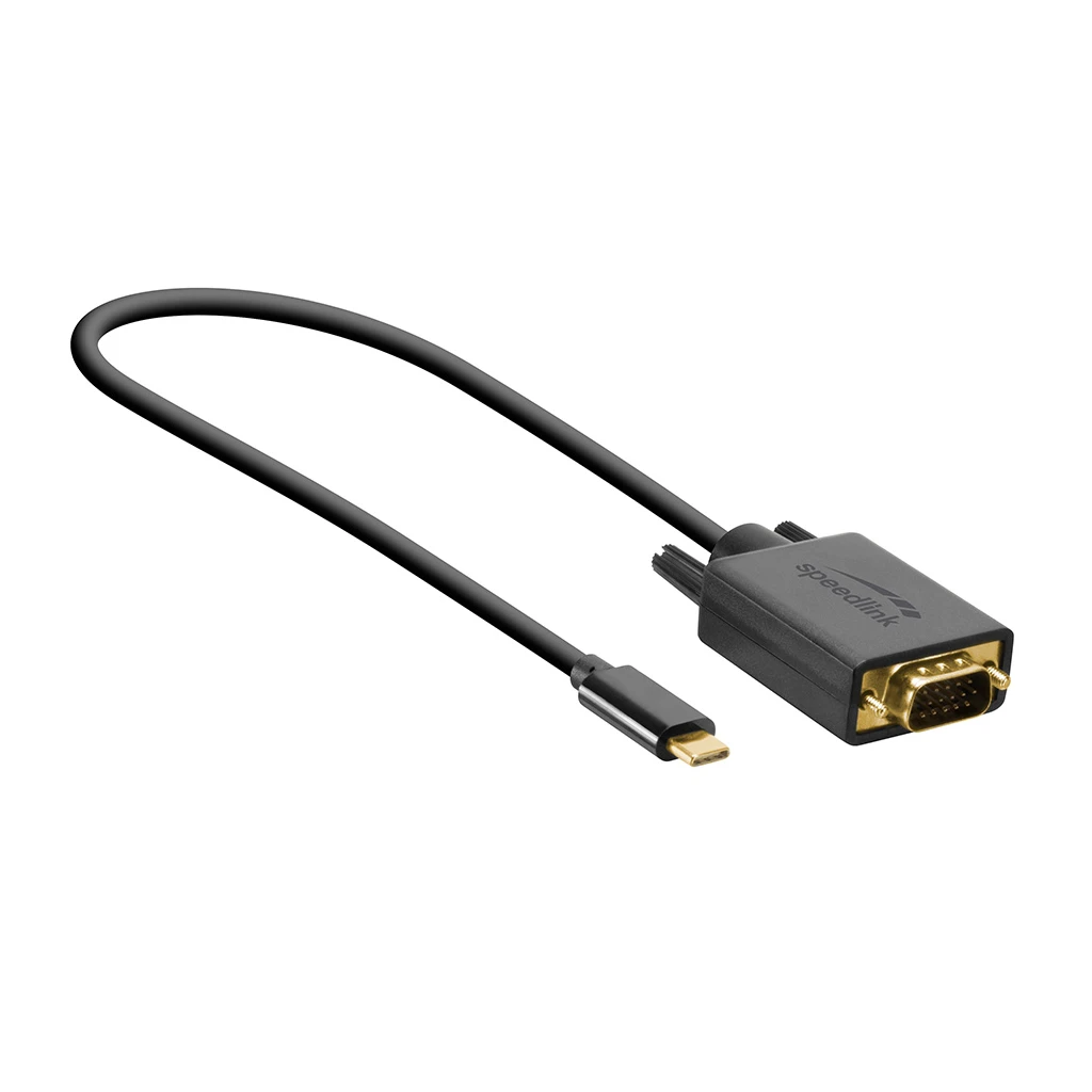 USB adapter kabl Type-C  to VGA, SPEEDLINK USB-C to VGA cable, 1,8m HQ, SL-180029-BK