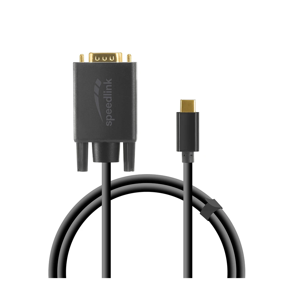 USB adapter kabl Type-C  to VGA, SPEEDLINK USB-C to VGA cable, 1,8m HQ, SL-180029-BK - Image 2