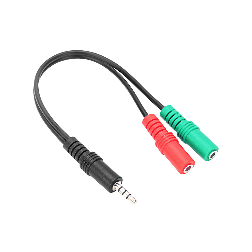 SPEEDLINK TRAX audio adapter za slušalice male 3,5mm 4-pin to female 2x3,5mm 3-pin, PS5/PS4/Xbox Series X/S, SL-450103-BK