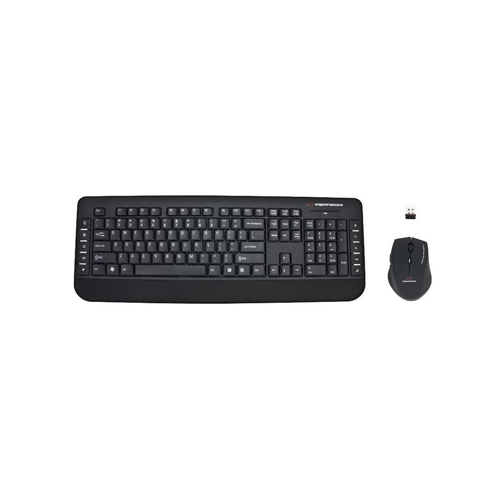 Tastatura i miš wireless ESPERANZA ASPEN, black,  USA layout, EK120