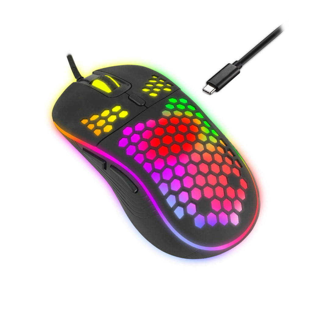 Miš ESPERANZA GAMING 6D RGB ANTEROS Type-C USB-C, EGM305 - Image 2