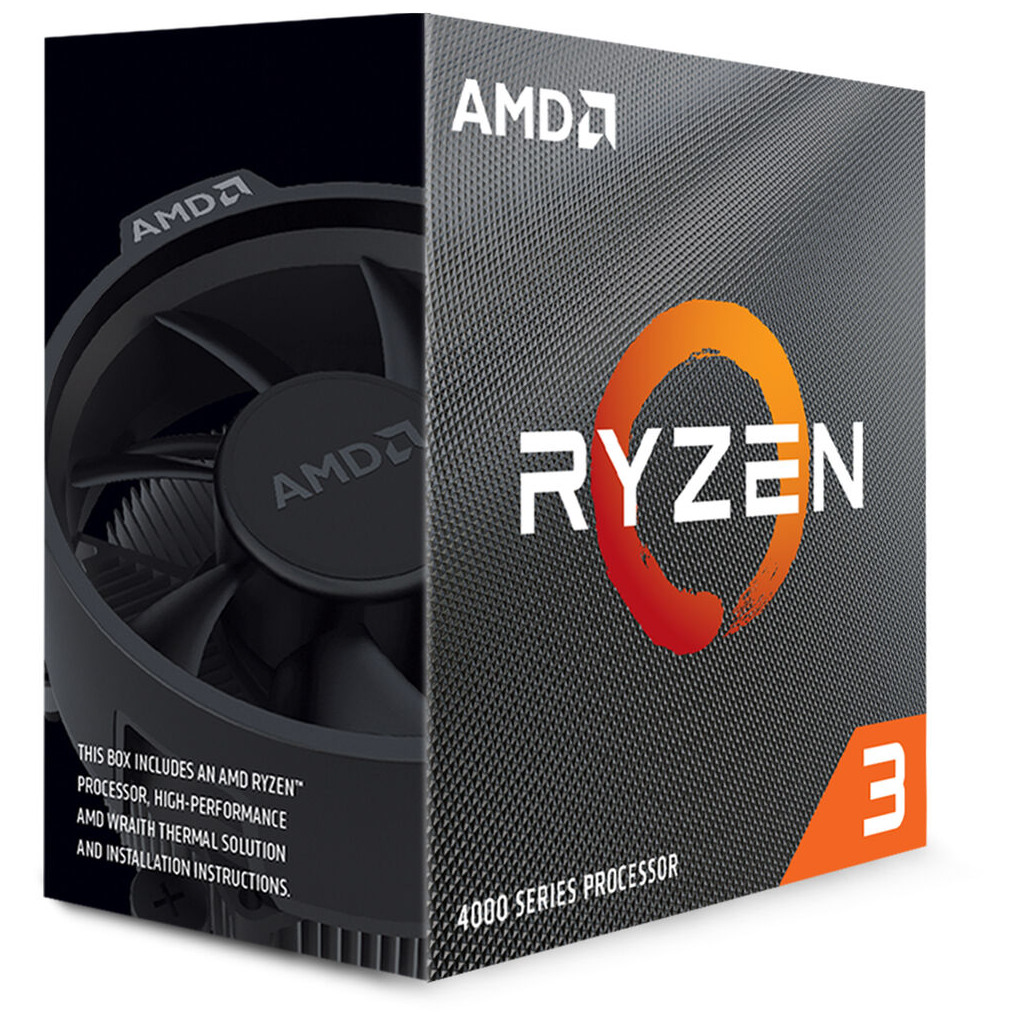 AMD Ryzen 3 4100 BOX4 CPU cores,8 threads3.8GHz,4MB L3,65W