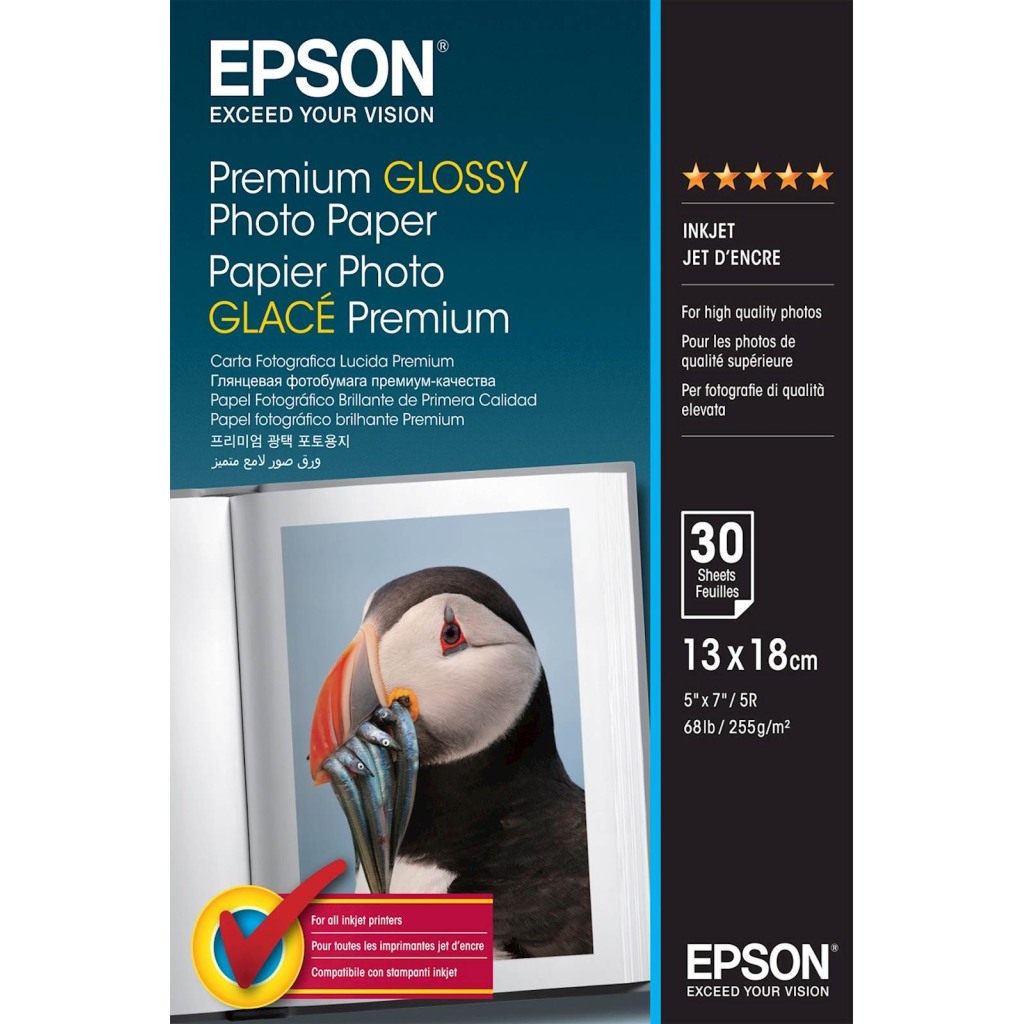 Papir EPSON Premium Glossy 13x18, 30l, 255g/m2