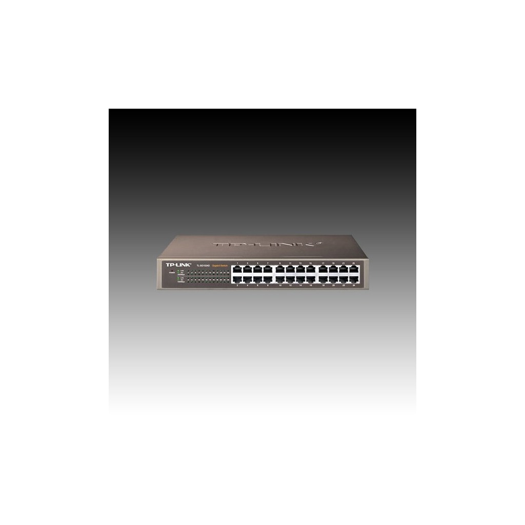 Switch TP-Link TL-SG1024D 24-port Gigabit Desktop/Rachmount Switch 24 10/100/1000M RJ45 ports 13-inch rack-mountable steel case