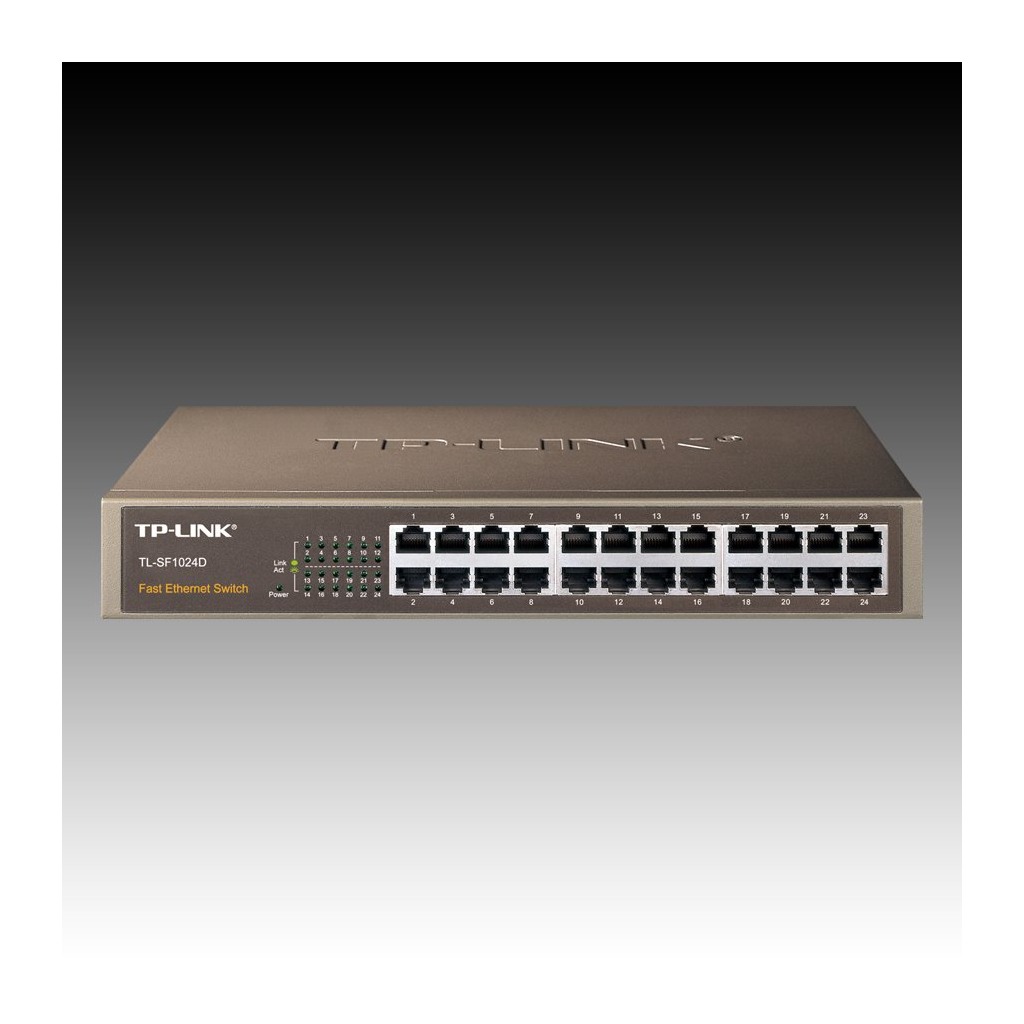 Switch TP-Link TL-SF1024D  24-Port RJ45 10/100Mbps Standard 13-inch steel case switch 4.8Gbps Switching Capacity