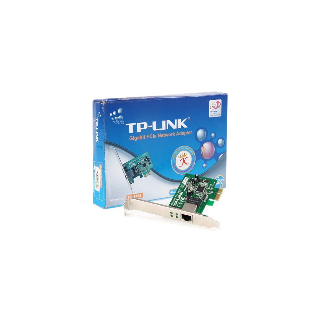 NIC TP-Link TG-3468 32-bit Gigabit PCIe Network Adapter Realtek RTL8168B 10/100/1000Mbps RJ45 port Auto MDI/MDIX