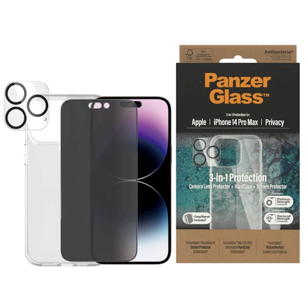 Bundle PanzerGlass iPhone 14 Pro Max Privacy