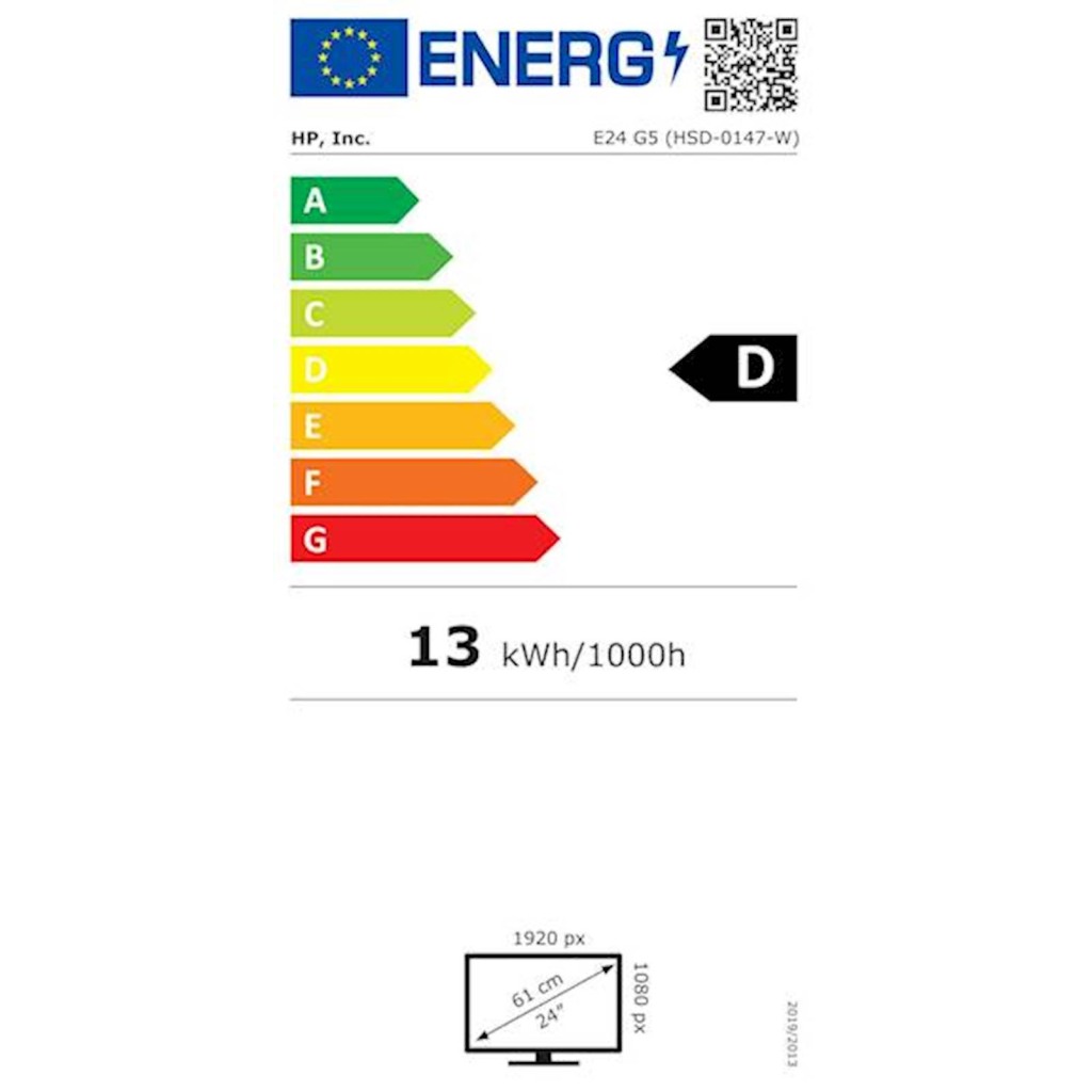 HP E24 G5 FHD Monitor23,8",IPS,FHD,75Hz,250cd,5ms,4x USB 3.2, Height,Pivot,Swivel,