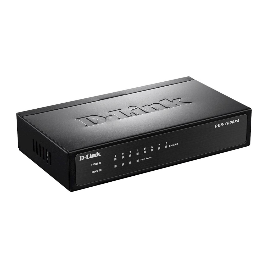 Switch DLINK 8-Port PoE Fast Ethernet Unmnged Desktop