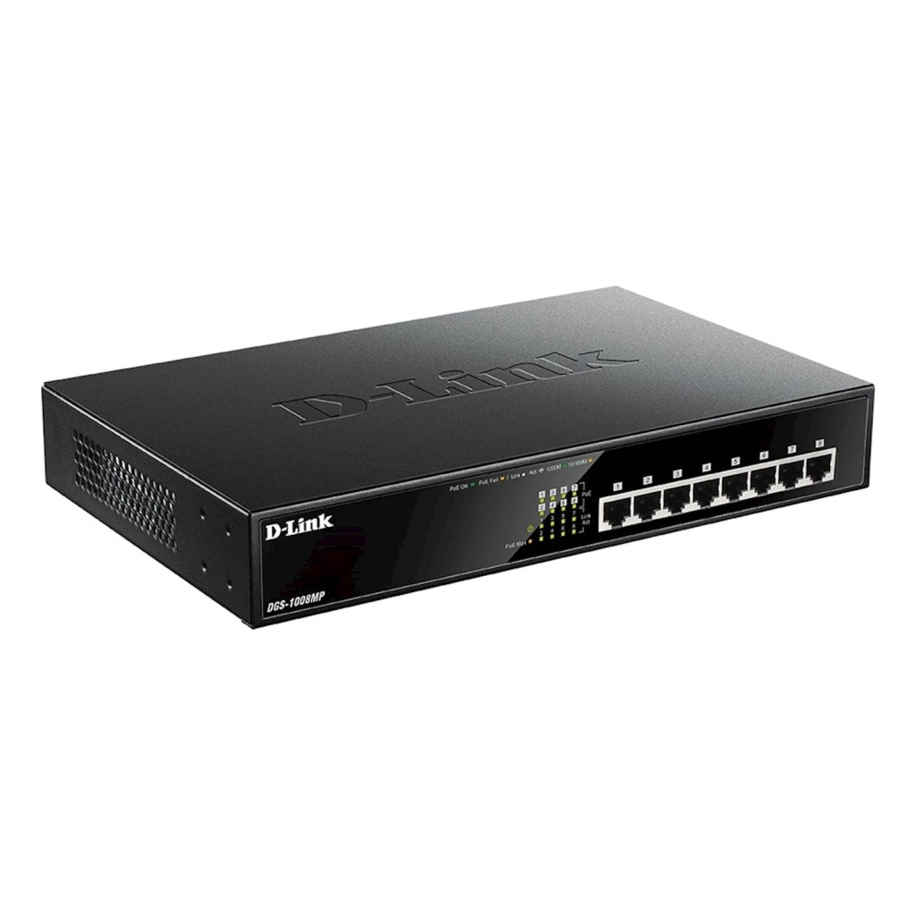 Switch DLINK 8-Port PoE Fast Ethernet Unmnged Desktop