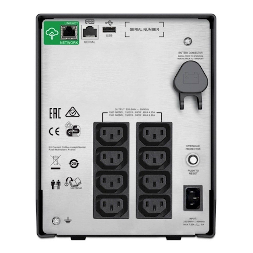 Smart-UPS C APC, 1000VA, Tower, 230V, 8x IEC C13, SmartConnect, USB i serijski, AVR, grafički LCD