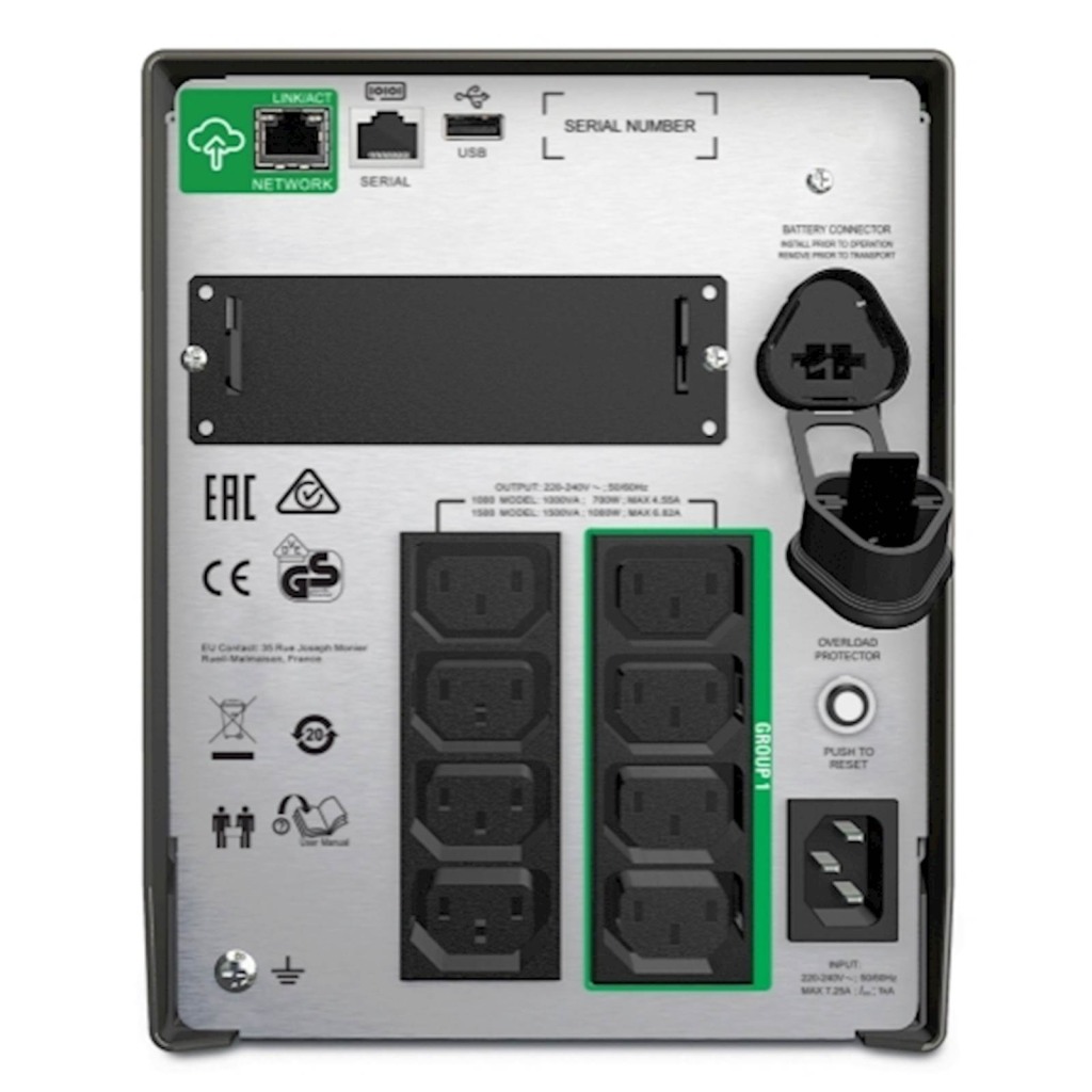 Smart-UPS APC, 1500VA, Tower, 230V, 8x IEC C13, SmartConnect Port+SmartSlot, AVR, LCD - Image 4