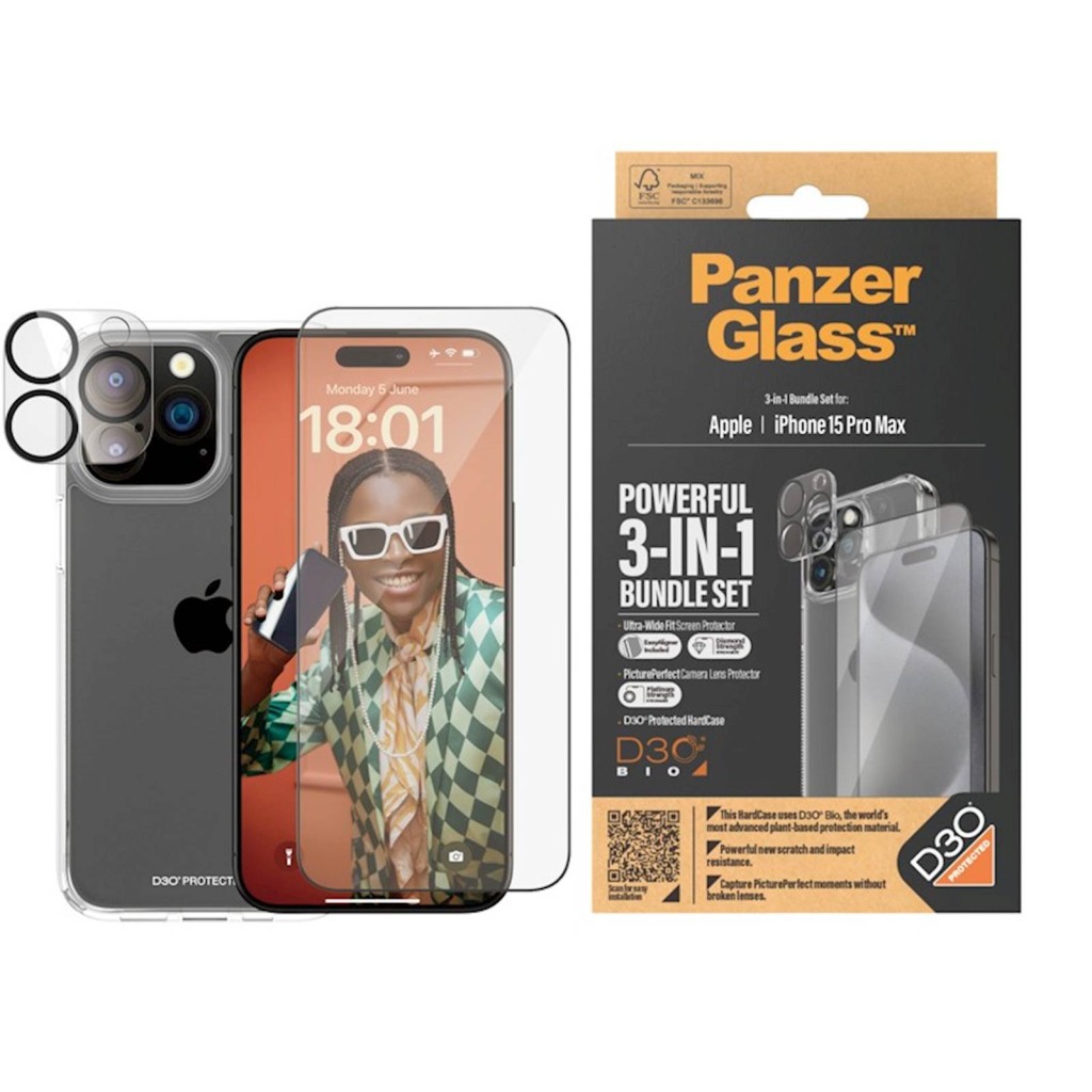 Bundle PanzerGlass iPhone 15 Pro Max