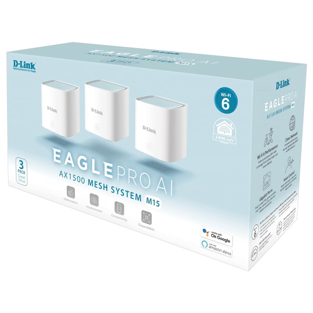 Mesh DLINK X1500, M15-3 WiFi 6,  3-Pack