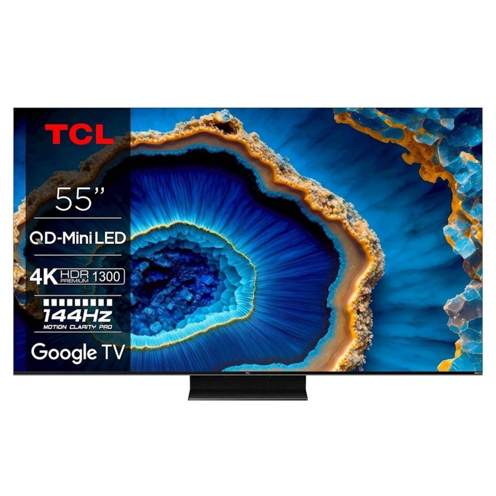 TCL MiniLED 55C805 TV, 55" 4K Ultra HD, HDR10+, Dolby Vision, Google TV