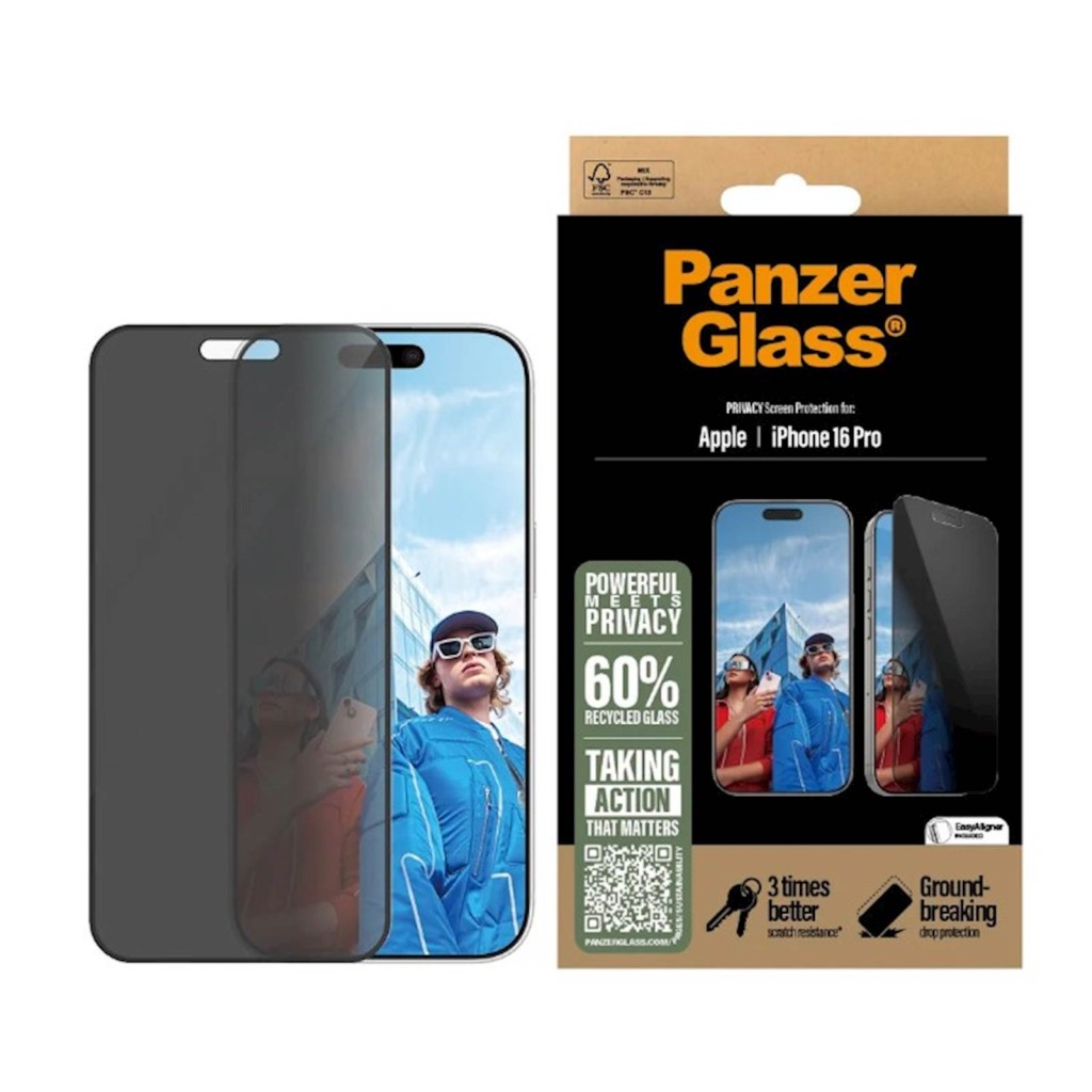 Zaštitno staklo PanzerGlass iPhone 16 Pro Privacy