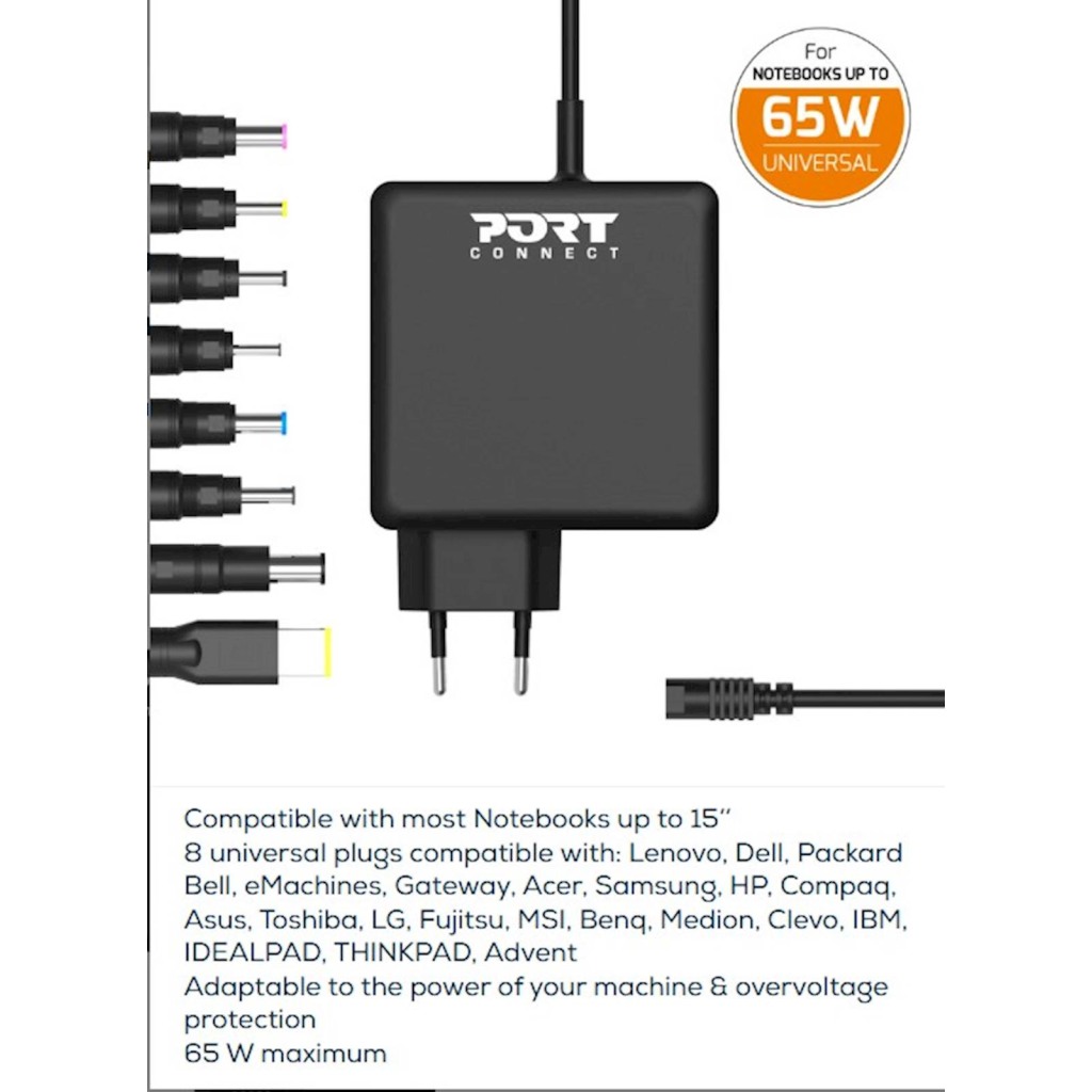 Punjač PORT Type C 65W 8 nastavaka