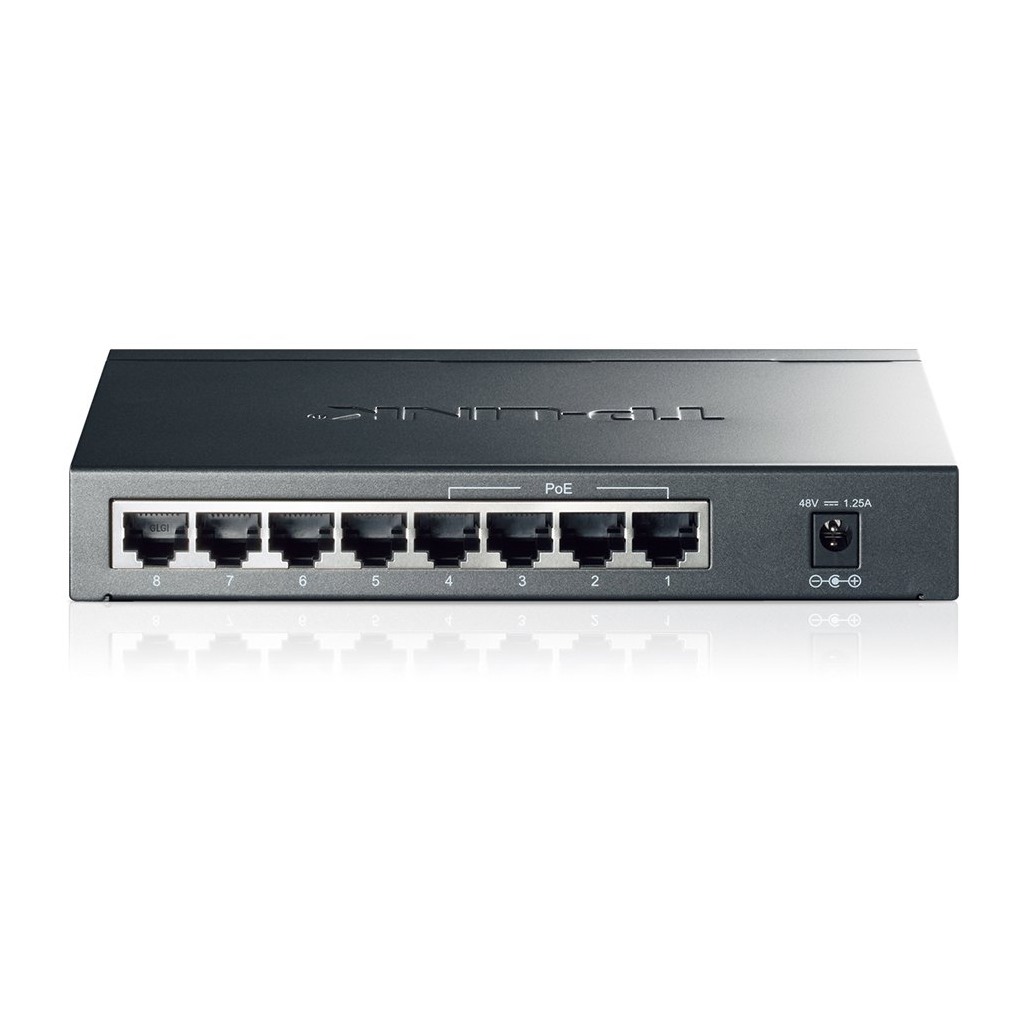 TP-Link TL-SG1008P 8-Port Gigabit Desktop Switch with 4-Port PoE+ 64W PoE Power supply Supports PoE