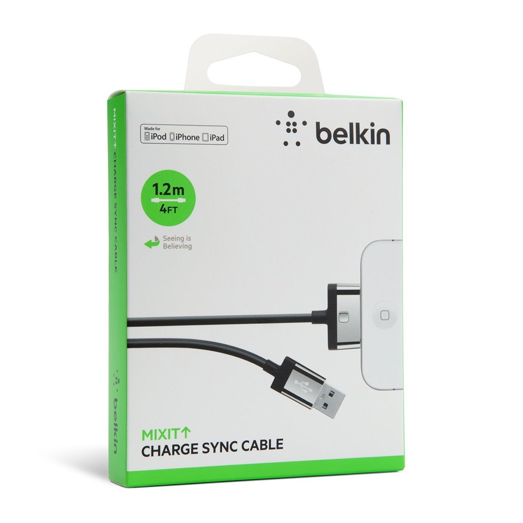 BELKIN MIXIT 30-Pin to USB 2.1A ChargeSync Cable 2M BLACK