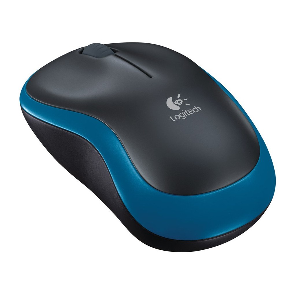 Logitech Bežični Miš M185 - Plavi - Wireless, Optički, Ergonomski, Tihi Klikovi