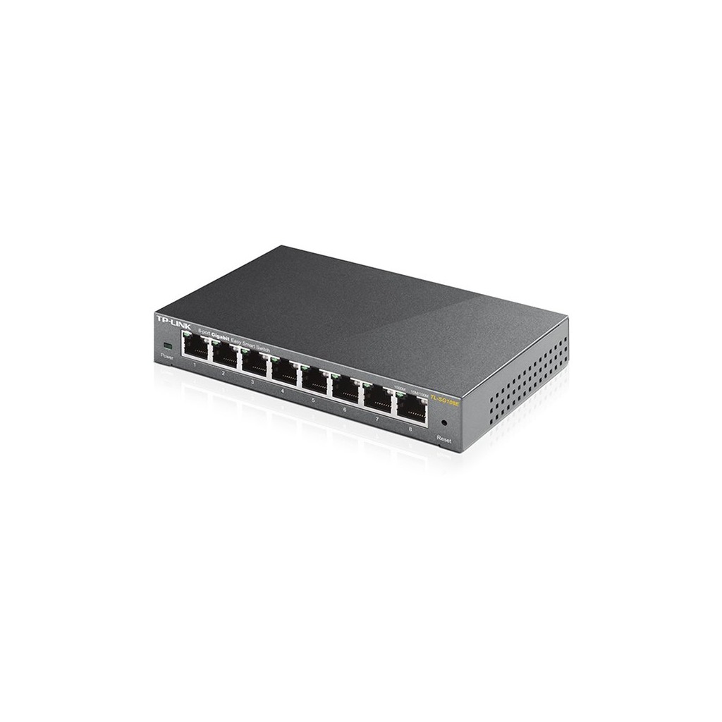 TP-Link TL-SG108E 8-Port Gigabit Easy Smart Switch 8 x 10/100/1000Mbps RJ45 ports MTU/Port/Tag-based VLAN QoS